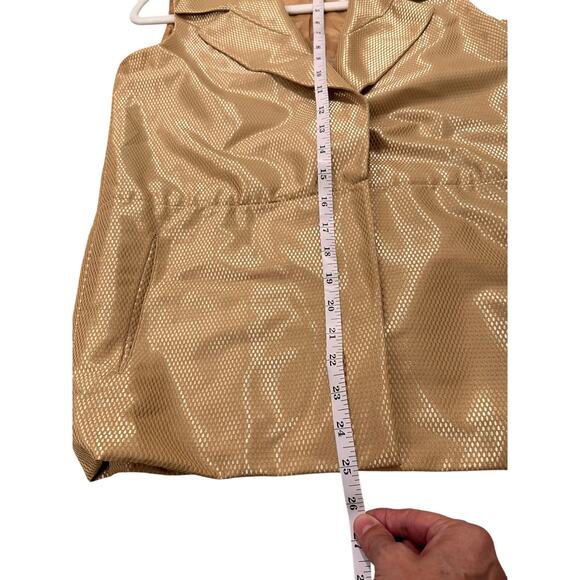 Vintage 1999 Jil Sander Women's Sleeveless Metallic Gold Mesh Vest, 2 (34) NWOT - Picture 9 of 11